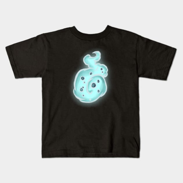 Ghost Flame Blue Kids T-Shirt by TheRobCalledZeus